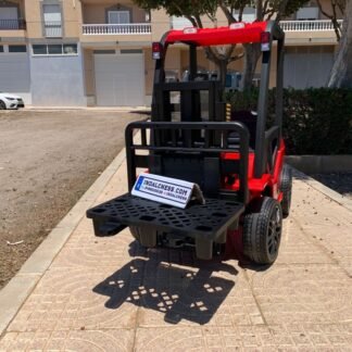 TORILLO-CARRETILLA ELEVADORA 12v, ROJO, EVA, CUERO, 2.4ghz RC INDA238-DLS-08rd